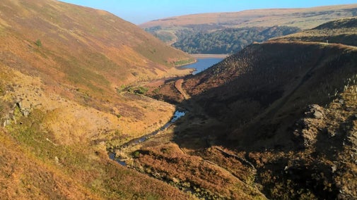 A winding path links a series of reservoirs in the Wessenden valley
